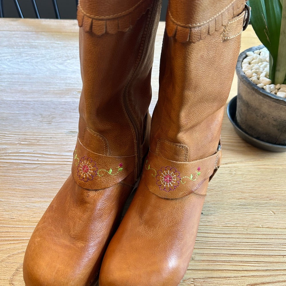 Classic Vintage Hanna Andersson Leather Clog Boots –